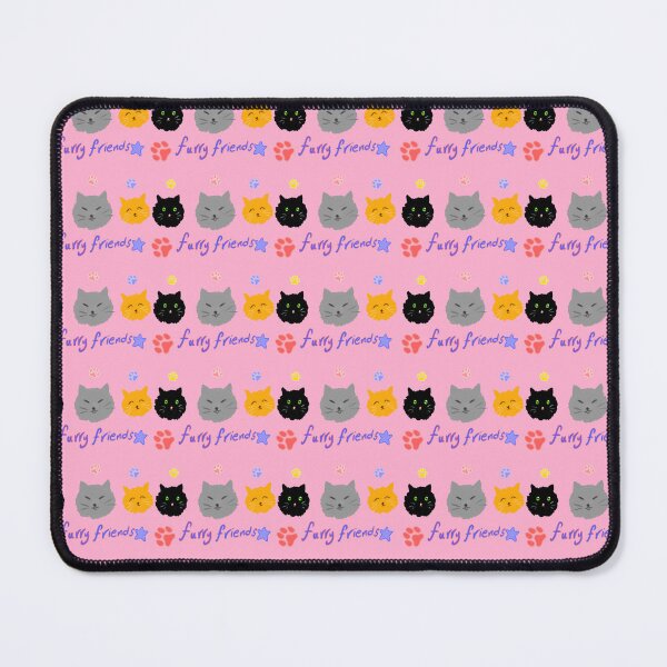 Item preview, Furry Friends: Three cute kitty cats (pattern-pink) designed and sold by Tiny-Sugar-Dove.