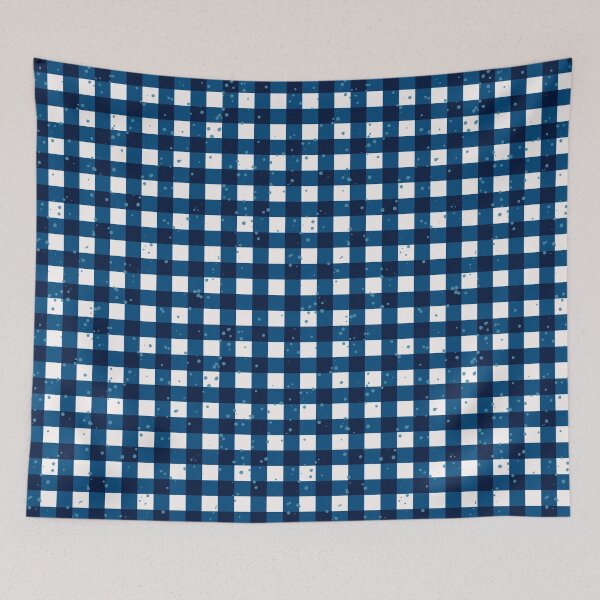 Item preview, Dark Blue Gingham & Polka Dots designed and sold by Pinecone Place.
