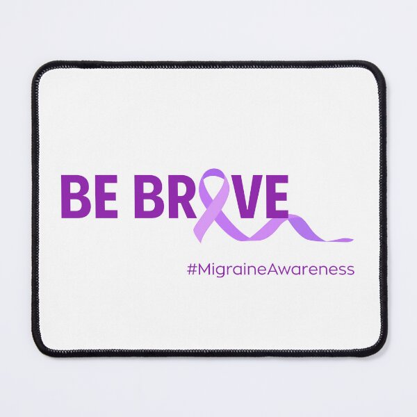 Item preview, Be Brave – Migraine Awareness Purple Ribbon Inspirational Design designed and sold by ArcticFoxStudio.