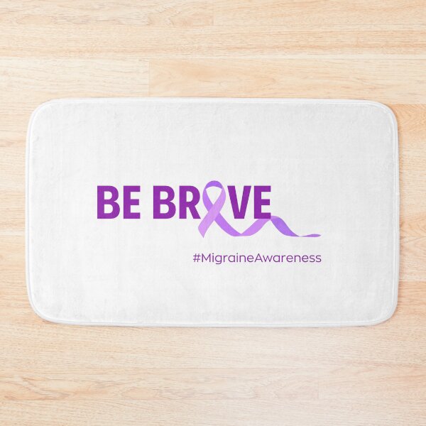 Item preview, Be Brave – Migraine Awareness Purple Ribbon Inspirational Design designed and sold by ArcticFoxStudio.