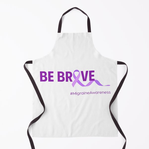 Item preview, Be Brave – Migraine Awareness Purple Ribbon Inspirational Design designed and sold by ArcticFoxStudio.