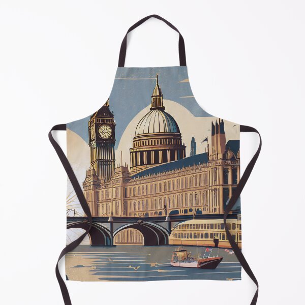 Item preview, Retro London Skyline Art Print - St. Paul's, Big Ben, & Westminster designed and sold by ArtworkNorth.