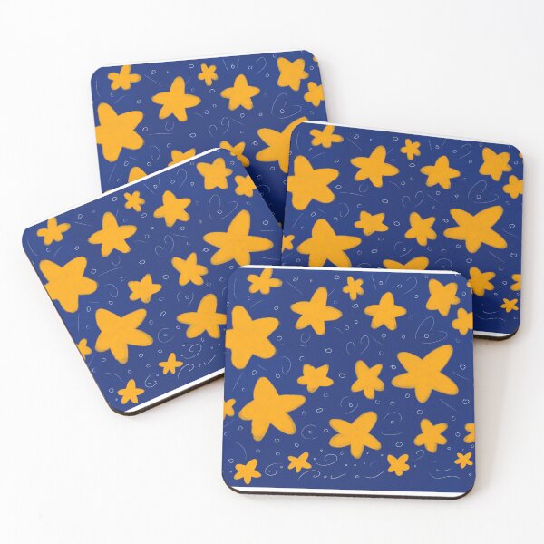 Item preview, Twirly stars in night sky (orange) designed and sold by Tiny-Sugar-Dove.