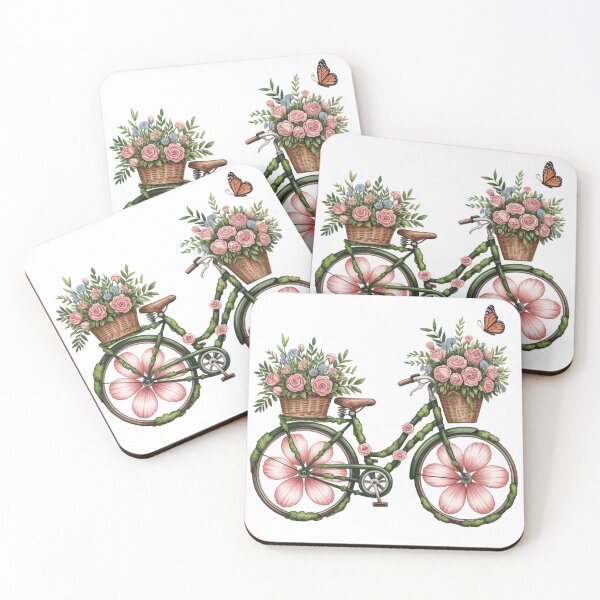 Item preview, Floral Bicycle with Butterfly designed and sold by jkrphoto.