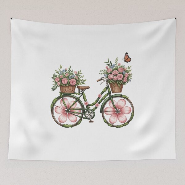 Item preview, Floral Bicycle with Butterfly designed and sold by jkrphoto.
