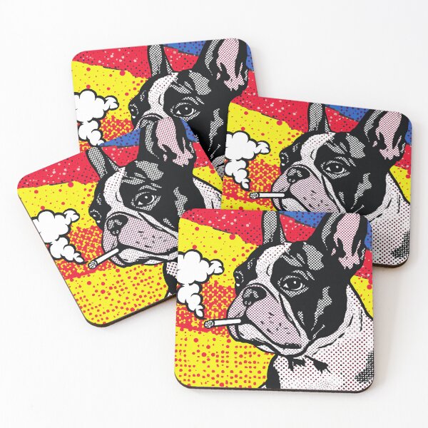 Item preview, Smoking French Bulldog in Pop Art Style designed and sold by lautir.