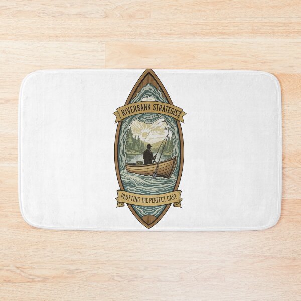 Item preview, Riverbank Strategist Funny Fishing Dad Emblem Gift designed and sold by YMLux.