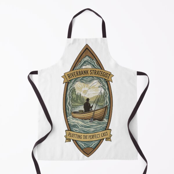 Item preview, Riverbank Strategist Funny Fishing Dad Emblem Gift designed and sold by YMLux.