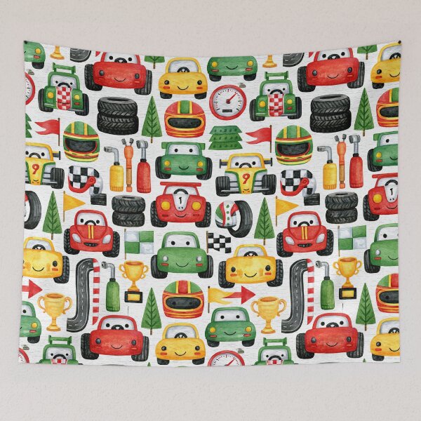 Item preview, Formula Racing Cars and Checkered Flags Pattern designed and sold by Piotrek0001.