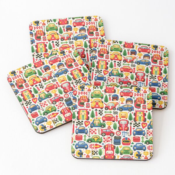 Item preview, Busy Colorful Racing Cars and Tools Kids Pattern designed and sold by Piotrek0001.