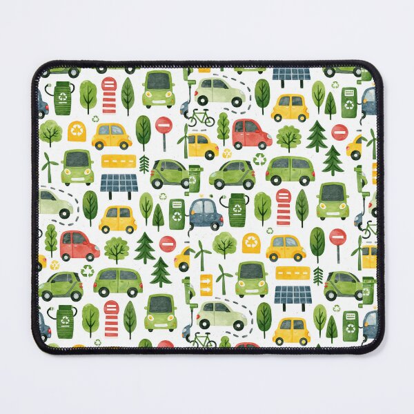 Item preview, Green City Windmills and Cars Environmental Pattern designed and sold by Piotrek0001.