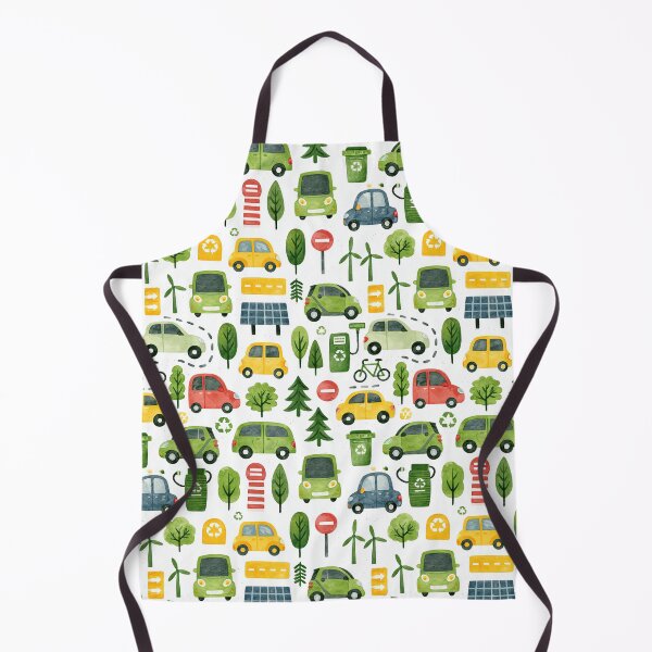 Item preview, Green City Windmills and Cars Environmental Pattern designed and sold by Piotrek0001.