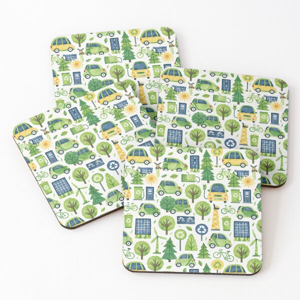 Item preview, Green Nature City Transport and Bicycles Pattern designed and sold by Piotrek0001.