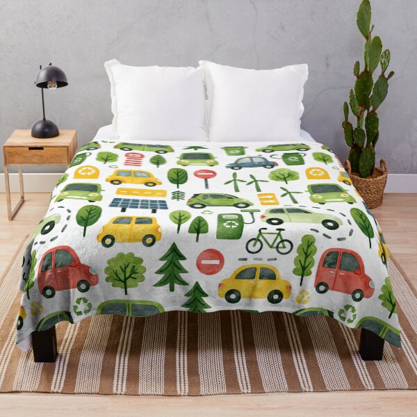 Item preview, Green City Windmills and Cars Environmental Pattern designed and sold by Piotrek0001.