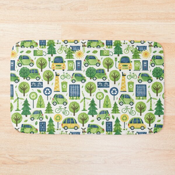 Item preview, Green Nature City Transport and Bicycles Pattern designed and sold by Piotrek0001.
