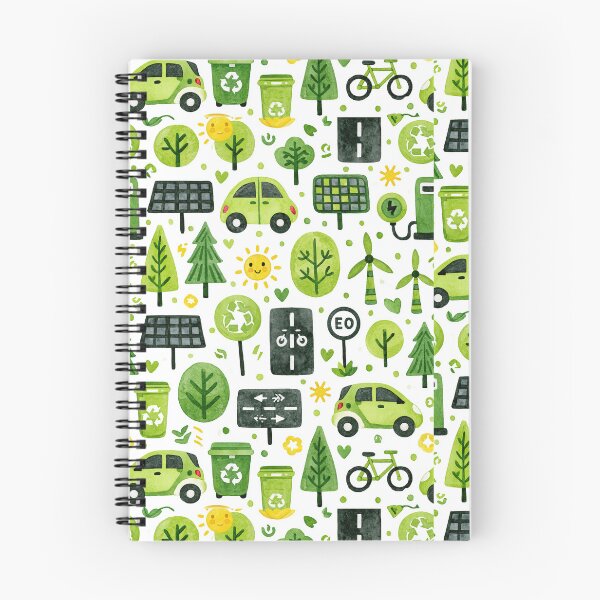 Item preview, Eco Green City Cars and Recycling Symbols Pattern designed and sold by Piotrek0001.
