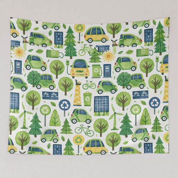 Item preview, Green Nature City Transport and Bicycles Pattern designed and sold by Piotrek0001.