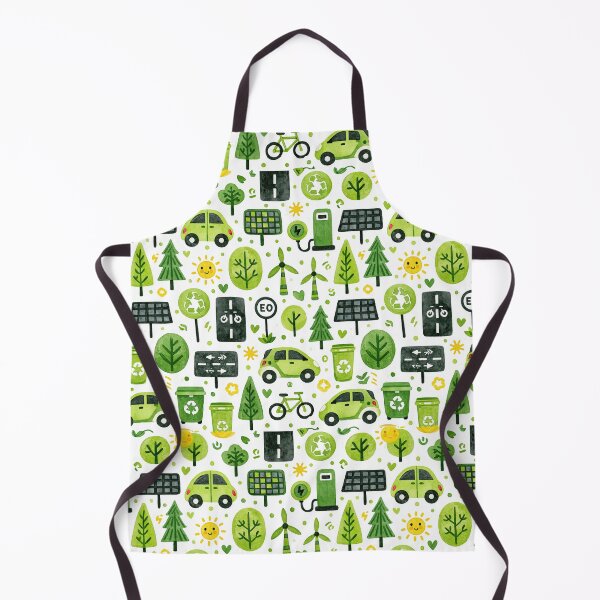 Item preview, Eco Green City Cars and Recycling Symbols Pattern designed and sold by Piotrek0001.