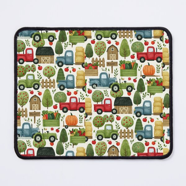 Item preview, Colorful Farm Trucks and Fresh Produce Pattern designed and sold by Piotrek0001.