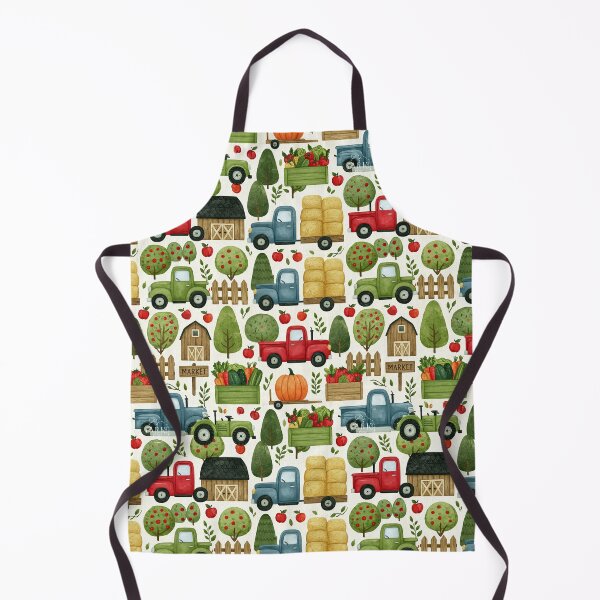 Item preview, Colorful Farm Trucks and Fresh Produce Pattern designed and sold by Piotrek0001.