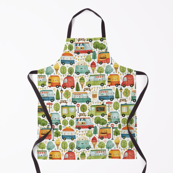 Item preview, Cute Food Trucks and Ice Cream Vans Pattern designed and sold by Piotrek0001.