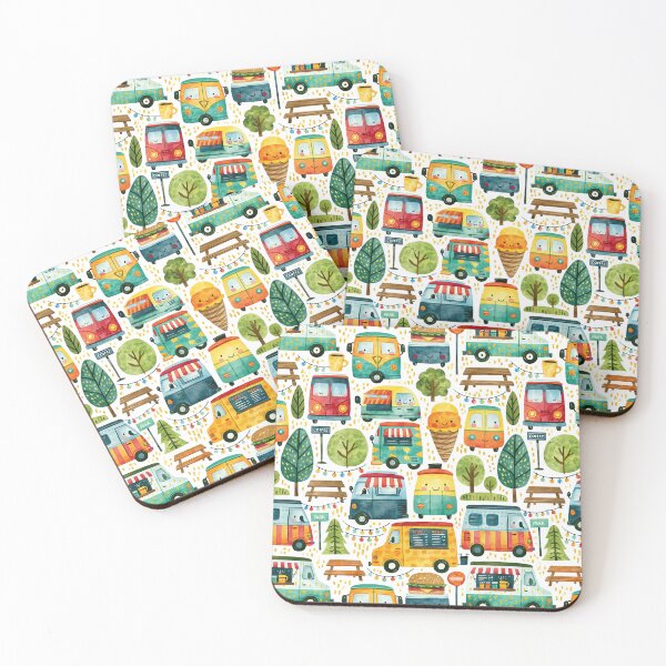Item preview, Vintage Camper Vans and String Lights Nursery Art designed and sold by Piotrek0001.