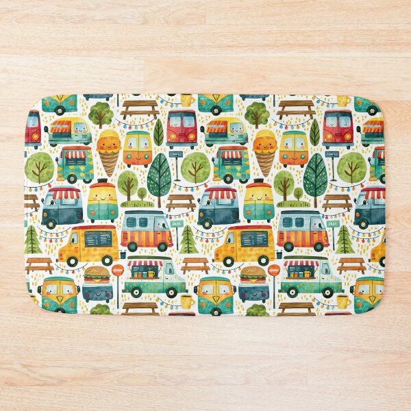 Item preview, Vintage Camper Vans and String Lights Nursery Art designed and sold by Piotrek0001.