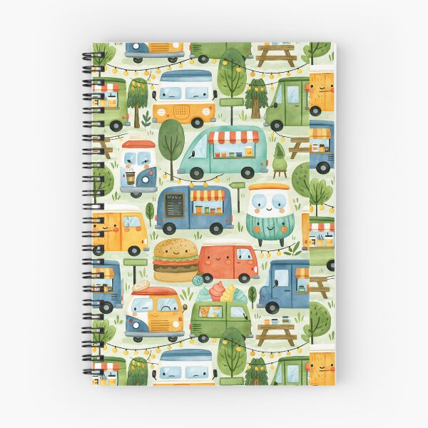 Item preview, Colorful Burger and Ice Cream Trucks Pattern designed and sold by Piotrek0001.