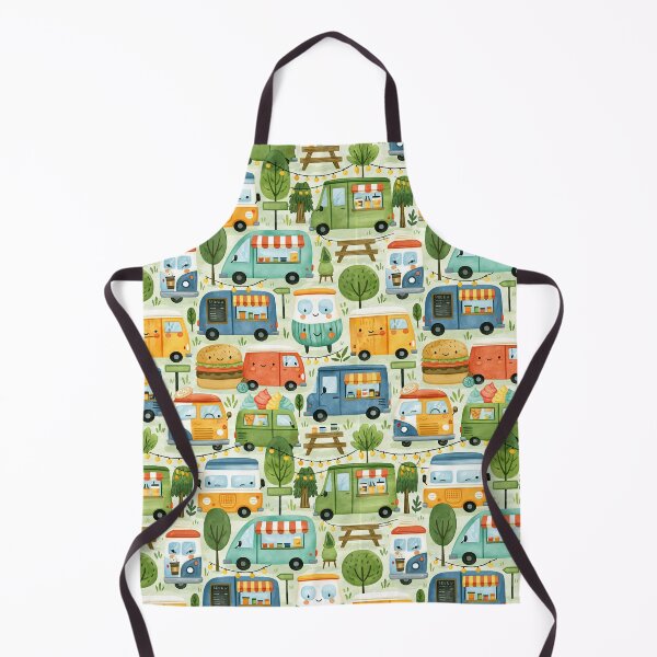 Item preview, Colorful Burger and Ice Cream Trucks Pattern designed and sold by Piotrek0001.