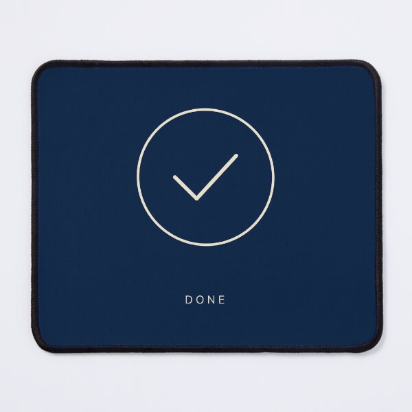 Item preview, Done — minimalist checkmark in circle productivity icon - cream designed and sold by BalancedCoNL.