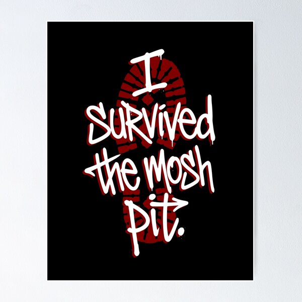 Item preview, Heavy Metal Mosh Pit Survival Graphic Art designed and sold by LinaValearte.