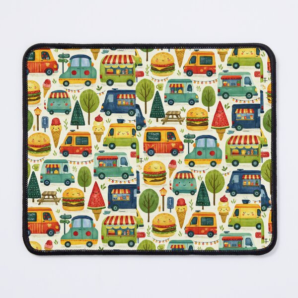 Item preview, Retro Food Vans and Burger Carts Kids Pattern designed and sold by Piotrek0001.