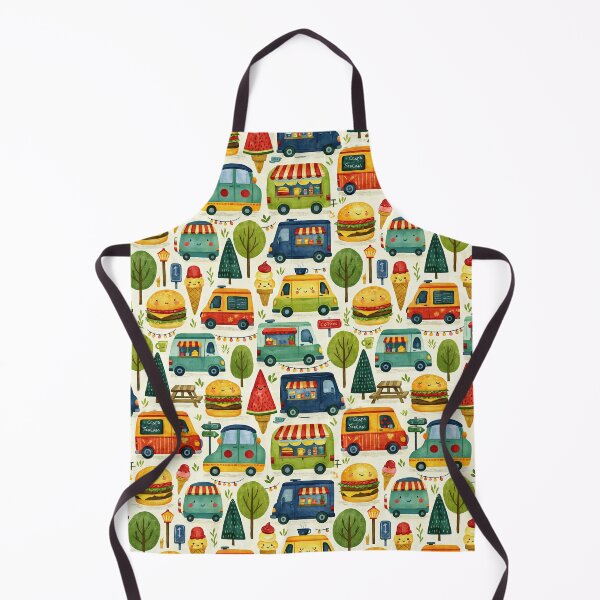 Item preview, Retro Food Vans and Burger Carts Kids Pattern designed and sold by Piotrek0001.