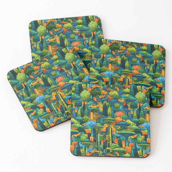 Item preview, Surreal Tall Trees and Blue Forest Landscape designed and sold by Piotrek0001.