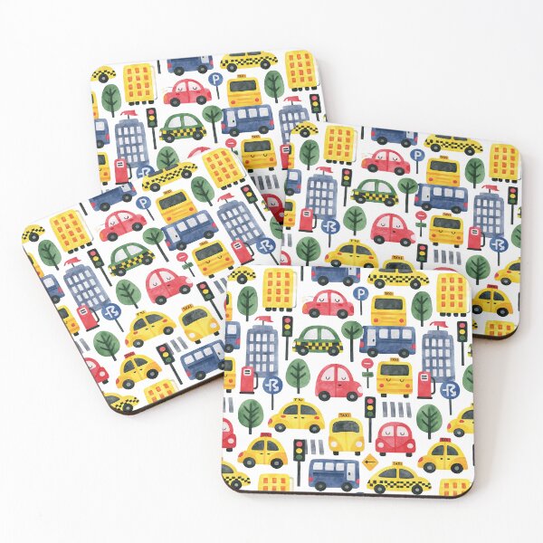 Item preview, Busy City Traffic Cars and Yellow Taxis Pattern designed and sold by Piotrek0001.