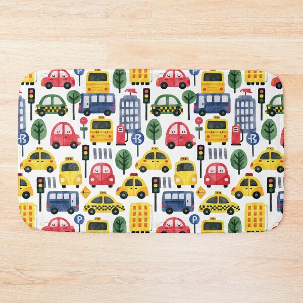 Item preview, Busy City Traffic Cars and Yellow Taxis Pattern designed and sold by Piotrek0001.