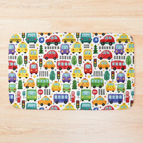 Item preview, Colorful City Cars and Traffic Lights Nursery Art designed and sold by Piotrek0001.