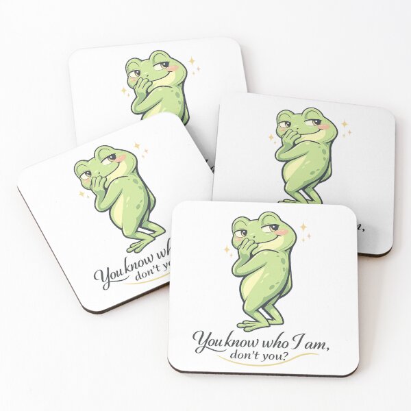 Item preview, Funny Frog Quote – You Know Who I Am Don’t You? - Suspicious Frog Meme Design designed and sold by MarekoraStudio.