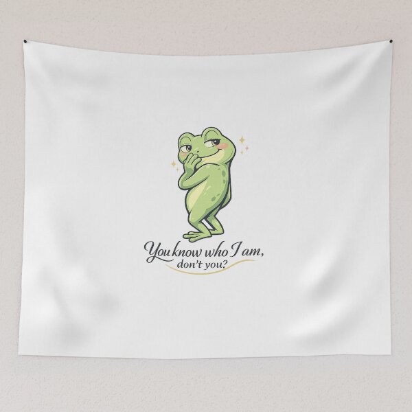 Item preview, Funny Frog Quote – You Know Who I Am Don’t You? - Suspicious Frog Meme Design designed and sold by MarekoraStudio.