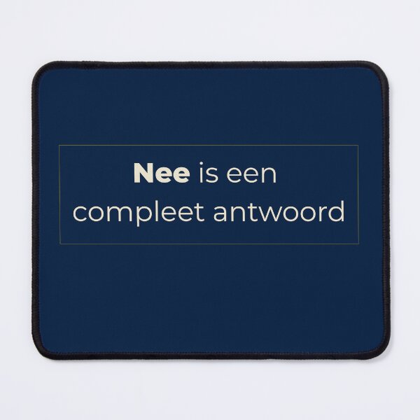 Item preview, Nee is een compleet antwoord | Dutch Quote | Boundaries Self Care | Navy Gold Design designed and sold by BalancedCoNL.