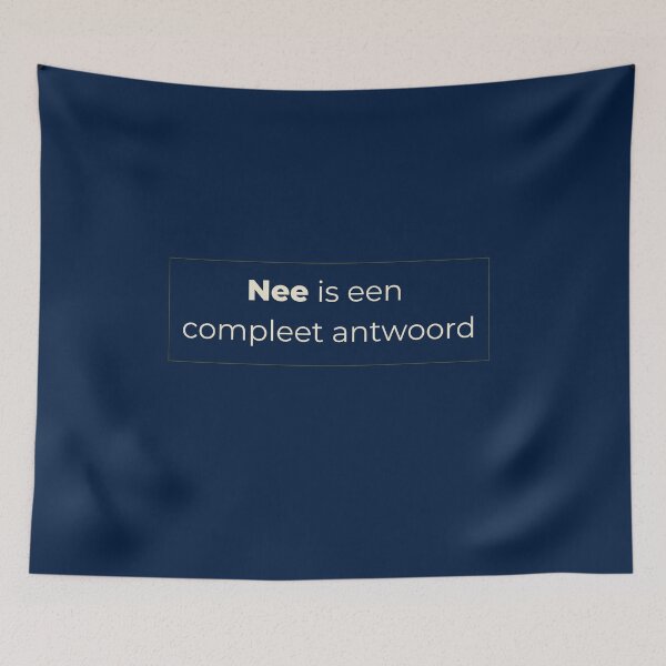 Item preview, Nee is een compleet antwoord | Dutch Quote | Boundaries Self Care | Navy Gold Design designed and sold by BalancedCoNL.