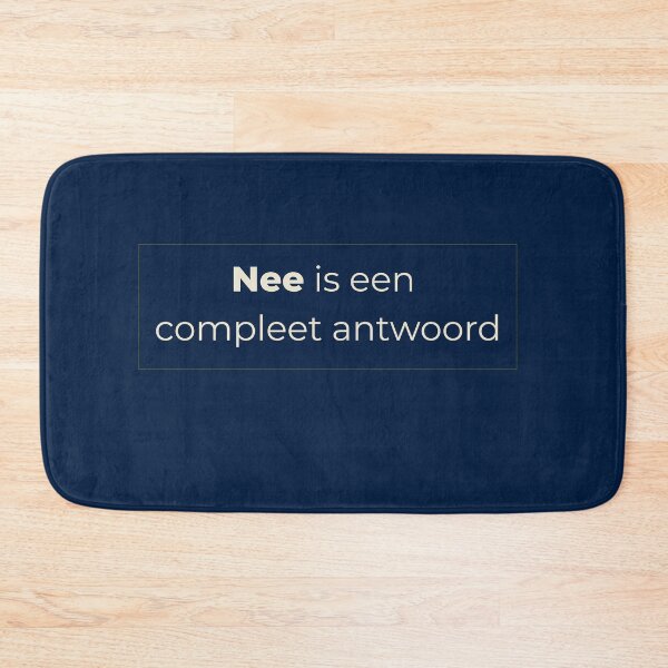 Item preview, Nee is een compleet antwoord | Dutch Quote | Boundaries Self Care | Navy Gold Design designed and sold by BalancedCoNL.