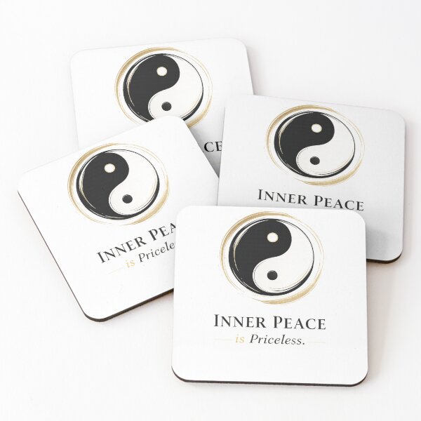 Item preview, Inner Peace is Priceless Yin Yang Luxury Zen Minimalist Design designed and sold by MarekoraStudio.