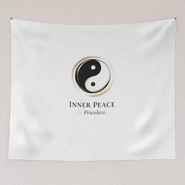 Item preview, Inner Peace is Priceless Yin Yang Luxury Zen Minimalist Design designed and sold by MarekoraStudio.