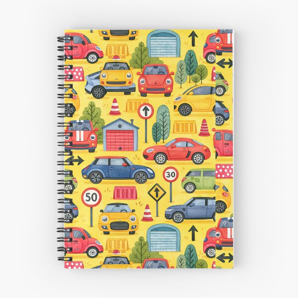Item preview, Yellow Taxis and City Traffic Watercolor Pattern designed and sold by Piotrek0001.