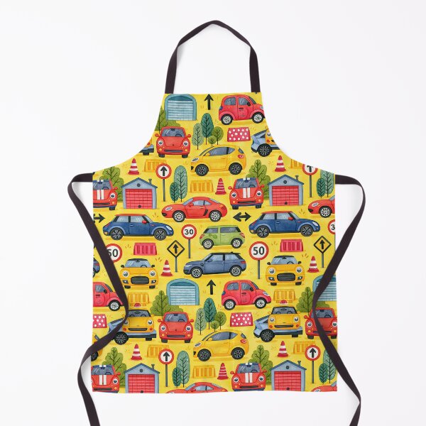 Item preview, Yellow Taxis and City Traffic Watercolor Pattern designed and sold by Piotrek0001.