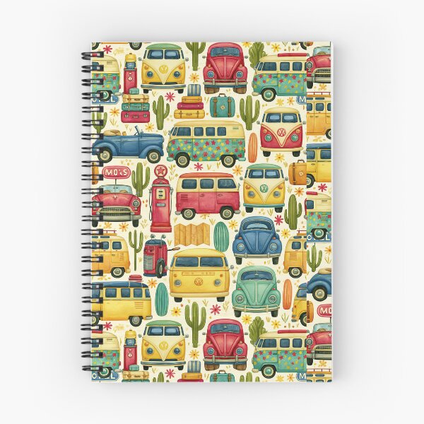 Item preview, Colorful Vintage Vans and Buses Retro Pattern designed and sold by Piotrek0001.