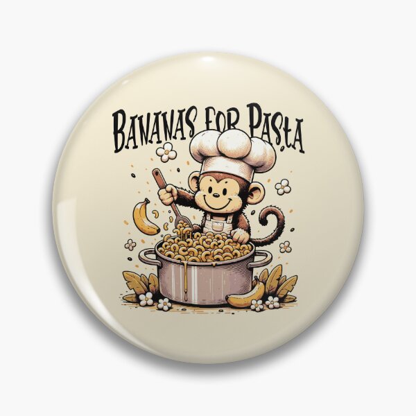 Item preview, Monkey Mac and Cheese Chef Cartoon | Cute Banana Pasta Cooking Animal Design designed and sold by Sachie's Studio.