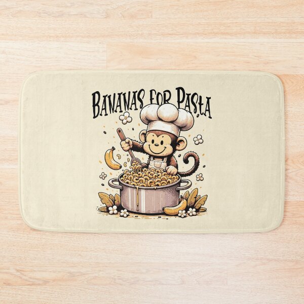 Item preview, Monkey Mac and Cheese Chef Cartoon | Cute Banana Pasta Cooking Animal Design designed and sold by Sachie's Studio.