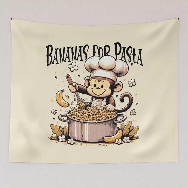 Item preview, Monkey Mac and Cheese Chef Cartoon | Cute Banana Pasta Cooking Animal Design designed and sold by Sachie's Studio.